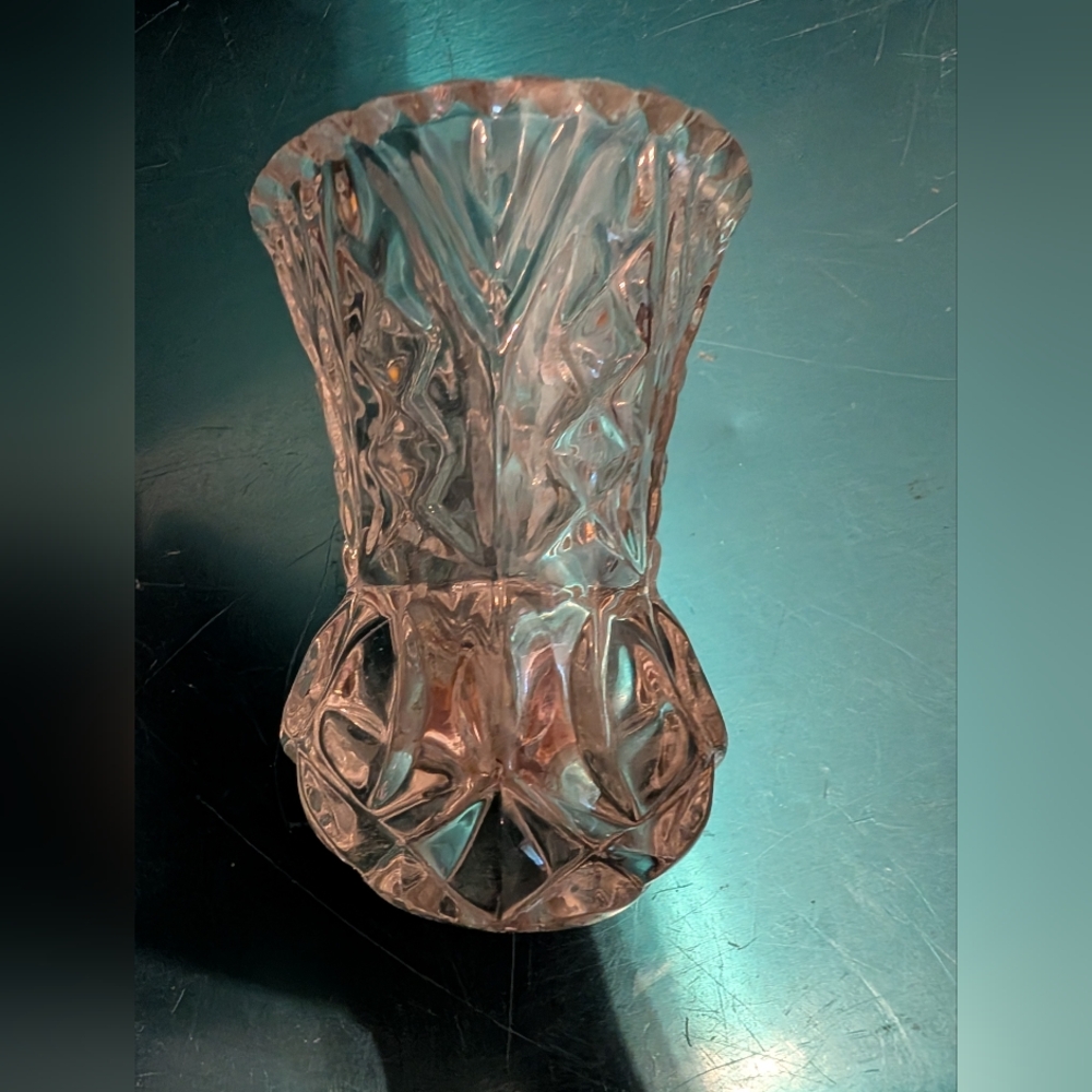 Vintage 4 Inch Elegant Crystal Vase